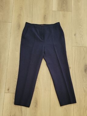 BCBGMaxAzria Navy Straight-Leg Tailored Pants